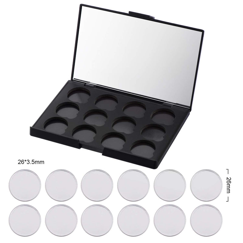 Allwon Empty Magnetic Eyeshadow Makeup Palette with Mirror and 12Pcs 26mm Round Metal Pans Mirror Included - NewNest Australia