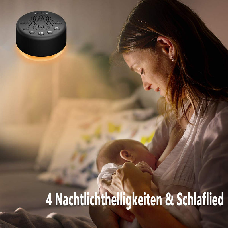 Easysleep Sleep Aid White Noise Machine Baby White Noise Natural Sounds Baby Children Adults With 25 Sounds 5 Timing 4 Night Light Smart For Insomniac Tinitus Office Travel Home - NewNest Australia