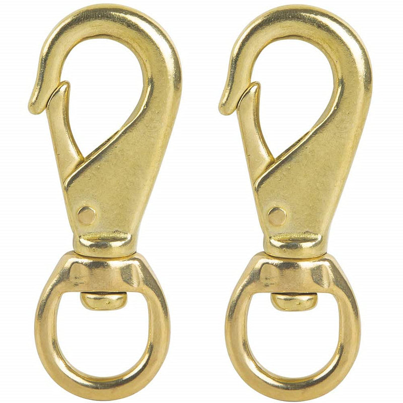 Faneta 3-1/4" Brass Swivel Snap Hooks Heavy Duty 3/4" Swivel Eye - Solid Brass Scuba Diving Clips #1 - Seadog Line, Anchor Lines, Bags, Belting, Leashes, Straps, Luggage, Leathercarft (Pack of 2) - NewNest Australia
