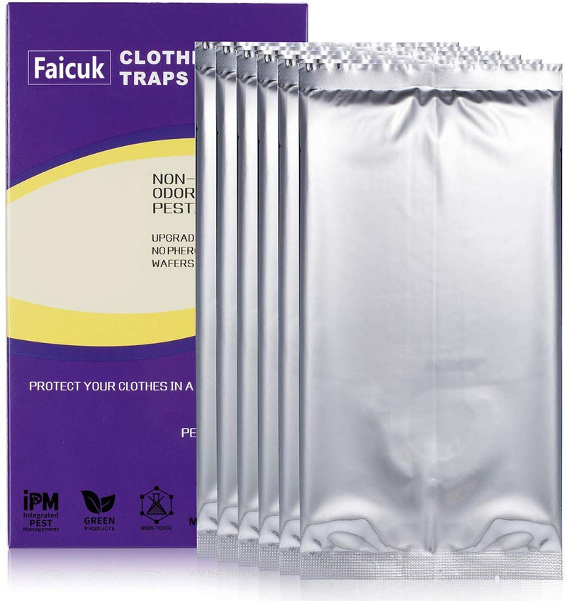 NewNest Australia - Faicuk Clothes Moth Traps with Pheromone Attractant for Closet and Carpet (6 Pack) 6 PACK 