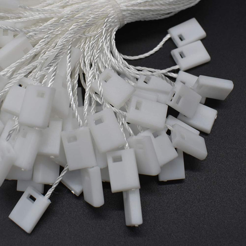7 Inch Hang String Tag Fasteners Nylon Snap Lock Pin Loop Fastener Hook Ties 1000Pcs (White) - NewNest Australia