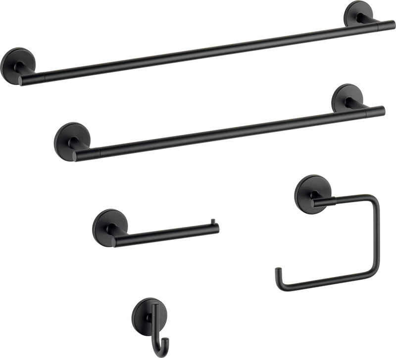 DELTA FAUCET 759460-BL Trinsic Towel Ring, Matte Black - NewNest Australia