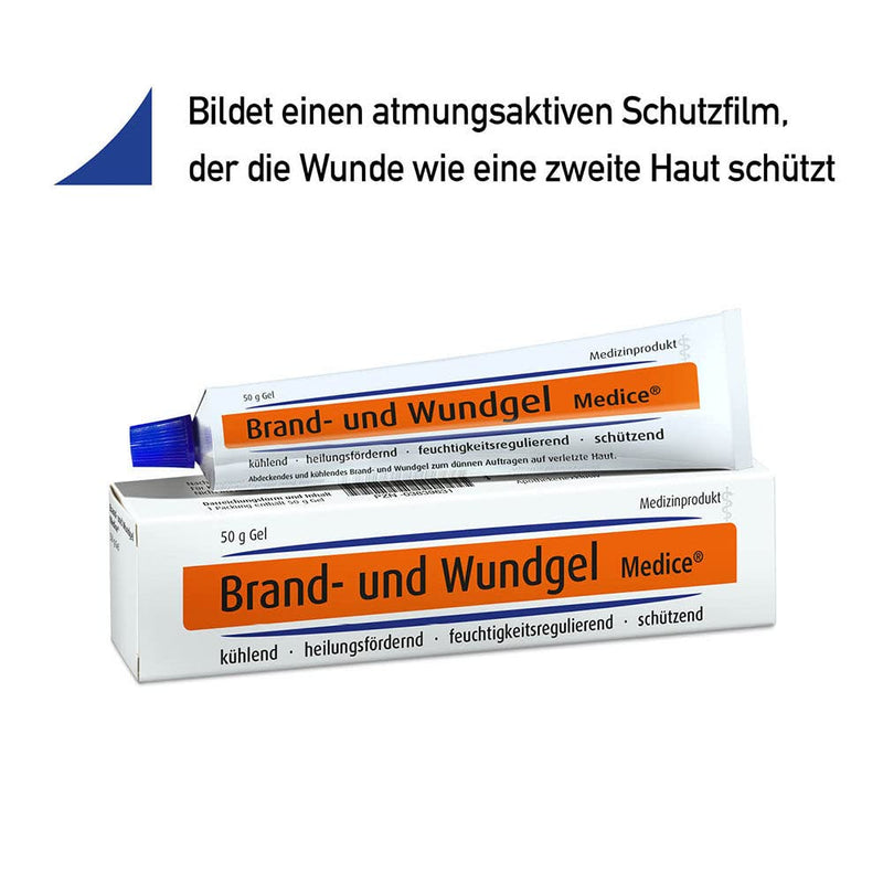 Burn and wound gel Medice 50 g for burns, sunburn, insect bites and abrasions - for children and adults - direct cooling effect 50 g (pack of 1) - NewNest Australia
