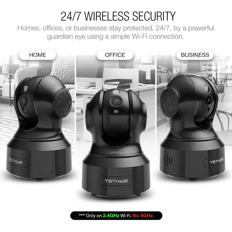 TETHYS Wireless Security Camera 1080P Indoor [Work with Alexa] Pan/Tilt WiFi Smart IP Camera Dome Surveillance System w/Night Vision,Motion Detection,2-Way Audio,Cloud for Home,Business, Baby Monitor - NewNest Australia