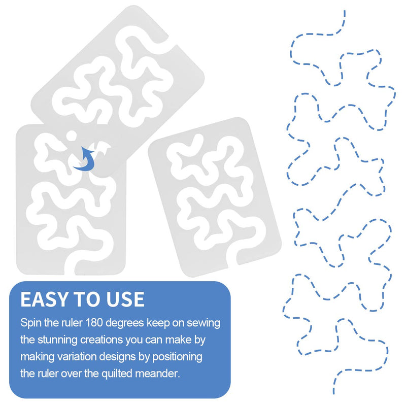 Using Quilting Templates Sewing Machine Domestic Free Motion Quilting Templates Rulers Transparent for A Simple Meander and A Great Secondary Quilting Design - NewNest Australia