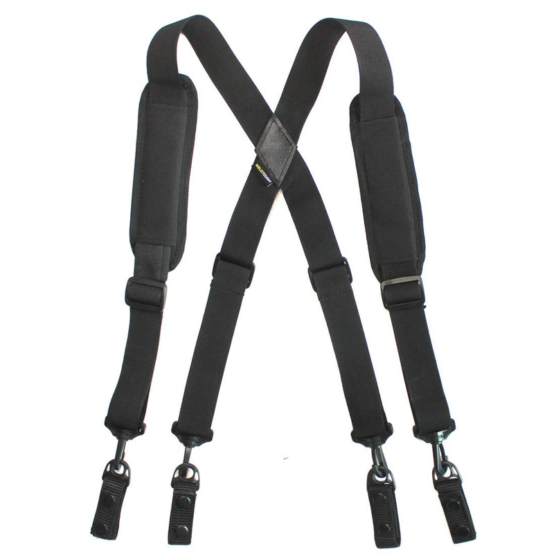MeloTough Tactical Suspenders ,Police Suspenders for Duty Belt Belt with Padded Adjustable Shoulder Tactical Suspender Black Color - NewNest Australia