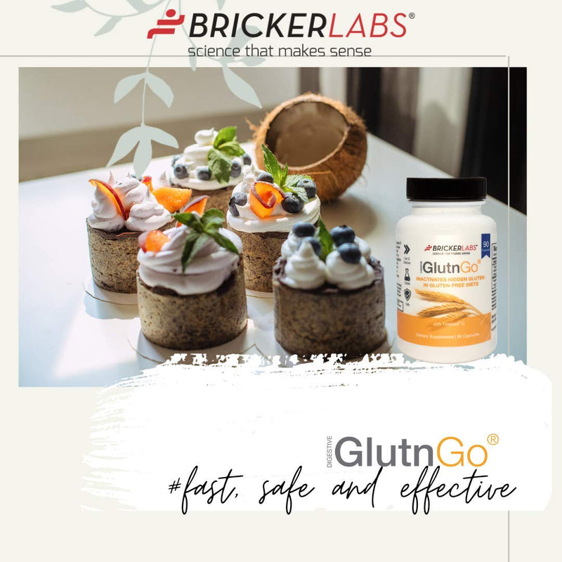 Bricker Labs Glutngo with Tolerase G 100mg, 90ct | Clinically Proven to Help Digest Gluten | Fast, Effective & Safe digestive supplement - NewNest Australia