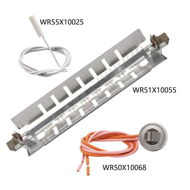AMI PARTS WR51X10055 Refrigerator Defrost Heater Kit,Temperature Sensor WR55X10025,High Limit Thermostat WR50X10068 Replacement for General Electric - NewNest Australia