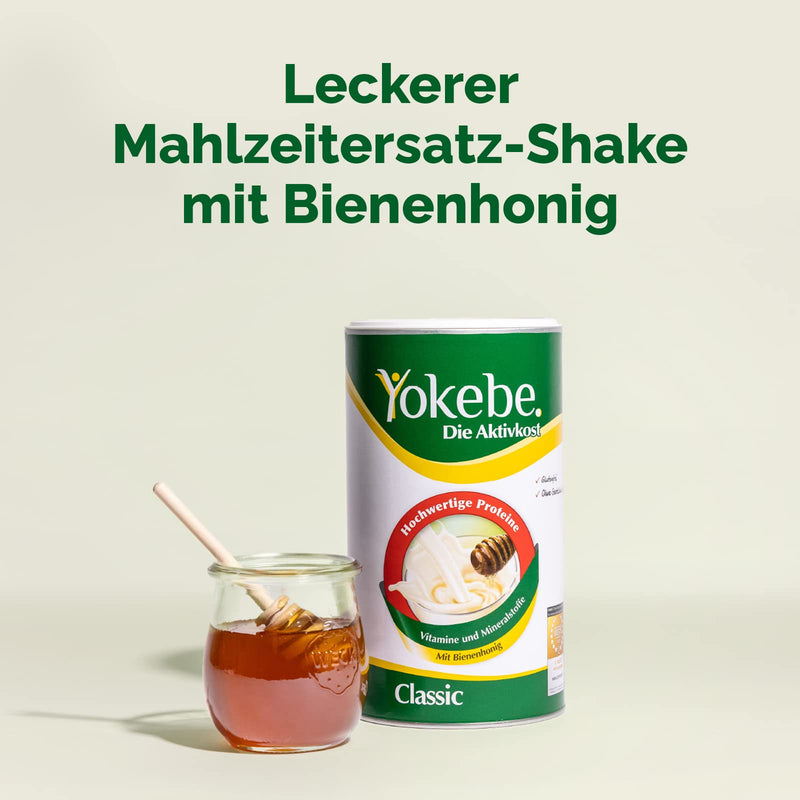 Yokebe Classic - Diet Shake for Weight Loss - Gluten-Free and Vegetarian - Meal Replacement for Weight Loss with High-Quality Proteins - 500 g = 12 Servings - NewNest Australia