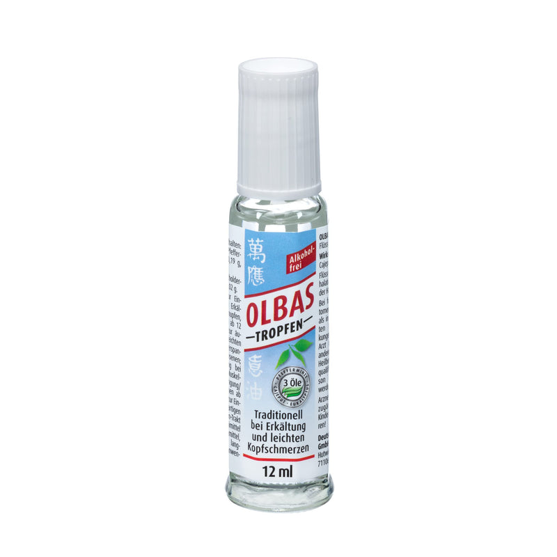 Olbas Drops - 1X 12 Ml - For Ingestion And Inhalation For Colds - For Coughs, Runny Nose And Hoarseness - With Peppermint Oil, Cajeput Oil, Eucalyptus Oil - Alcohol-Free - NewNest Australia