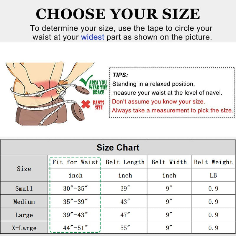 Lower Back Braces for Back Pain Relief - Compression Belt for Men & Women - Lumbar Support Waist Backbrace for Herniated Disc, Sciatica, Scoliosis - Breathable Mesh Design, Adjustable Straps(L, Black) L(Navel:39"-43") - NewNest Australia