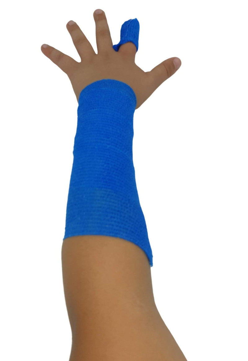 Pintomed Self-Adhesive Bandage Stretched - 10 X Blue Bandages Rolls - 7.5 Cm X 4.5 M Cohesive Bandage Bandage Fixation Bandage Self-Adhesive Health Plaster Sports Tape; Piece For Wrist Leg Arm Vet - NewNest Australia