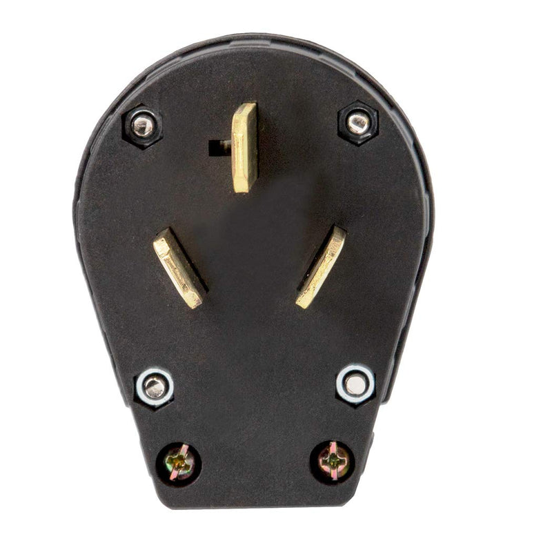 Nema 10-50P Plug 50-Amp 125V-250V 125/250V Dryer Plug Angled, 3 Pole 3 Wire Grounding Straight Blade Plug for Dyer and Ranges LK3351 - NewNest Australia