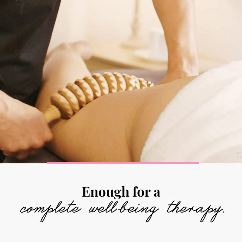 Tuuli Accessories - Curved Wooden Massage Roller for Waist and Thigh, Multi-Functional Body Roller for Cellulite Reduction and Muscle Tension, Natural Massager for Women and Men - NewNest Australia
