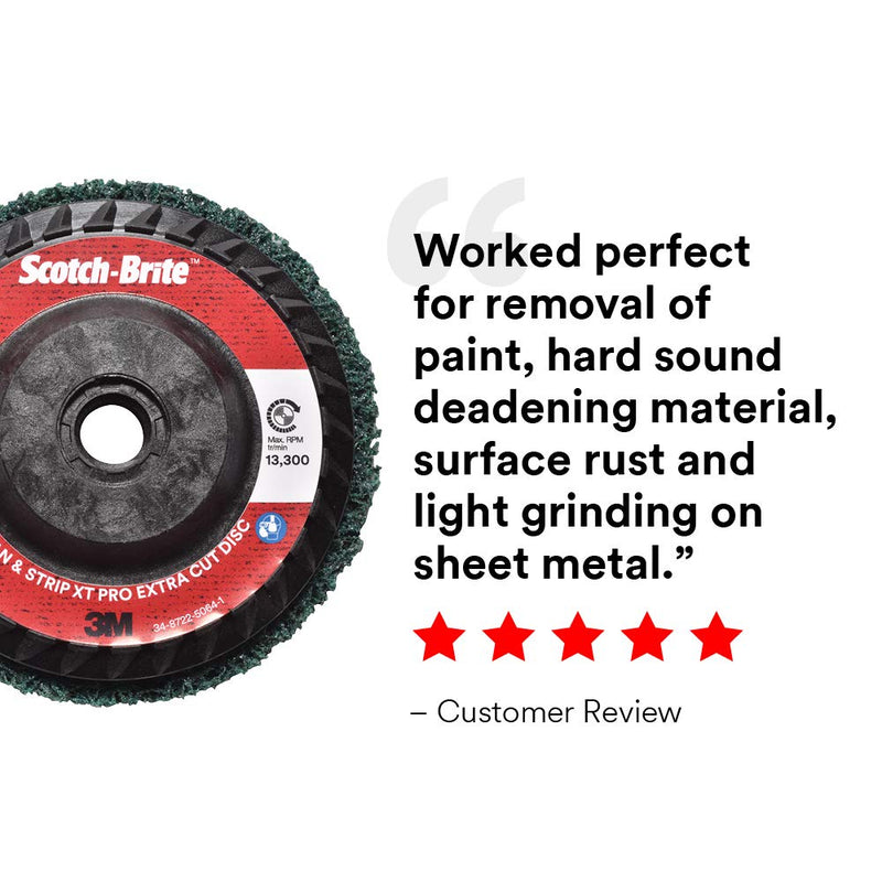 Scotch-Brite Clean and Strip XT Pro Extra Cut Disc - Heavy Rust Remover - 4.5” diam. x 5/8-11 Quick Change Thread - Extra Coarse Aluminum Oxide - Pack of 1 - NewNest Australia