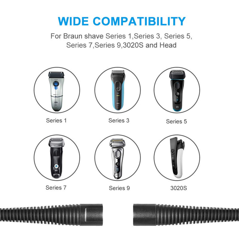 12V for Braun Shaver Charger Series 9 7 5 3 1 Trimmer Beard Cable Power Cord Electric Razor Adapter 9390cc, 9477cc, 3040s, 3010s, 300BT, 3000s, 3020s etc(Light/Brush) - NewNest Australia