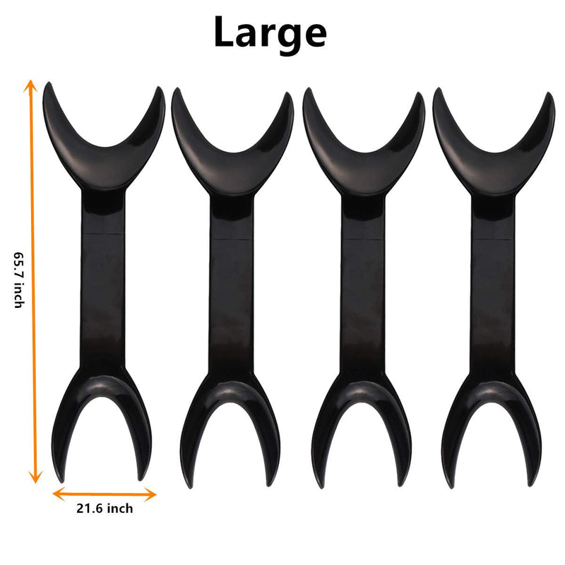 8 Pieces Black T-Shape Intraoral Cheek Lip Retractor, 4 Large Sizes + 4 Small Sizes Double Head Mouth Opener For Teeth Whitening, Dental Orthodontic Oral Care Tool - NewNest Australia