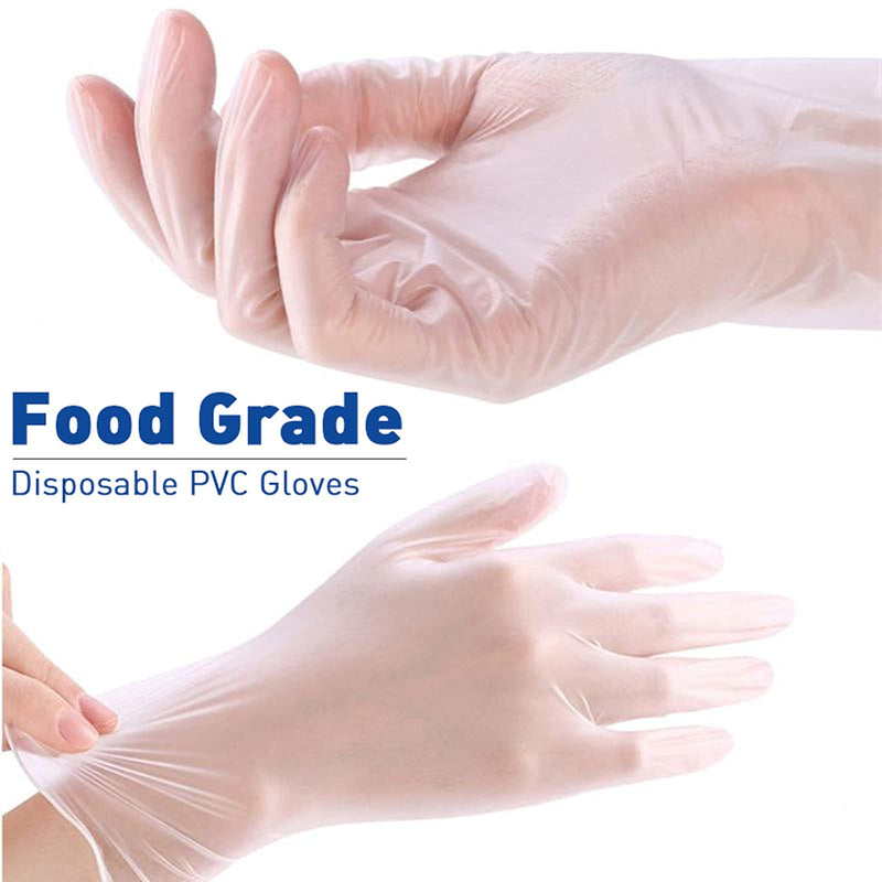 Unigloves Unicare Clear Vinyl GS0064-A Examination - Multipurpose, Powder Free and Latex Free Disposable Gloves, Box of 100 Gloves, Clear, Large - NewNest Australia