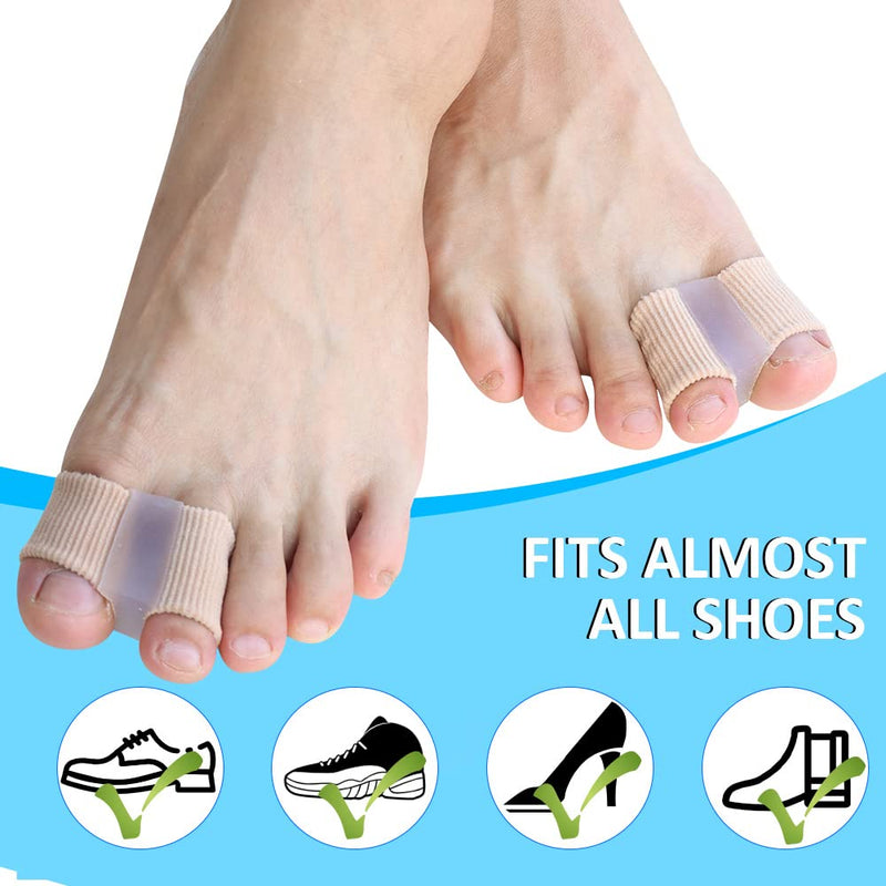 CCZAILAI Gel Toe Separators,Toe Separator Spacers 2 Loops Fabric Bunion Corrector with Gel Lining for Bunion Pain Relief Overlapping Toe for Bunion Pain Relief - NewNest Australia