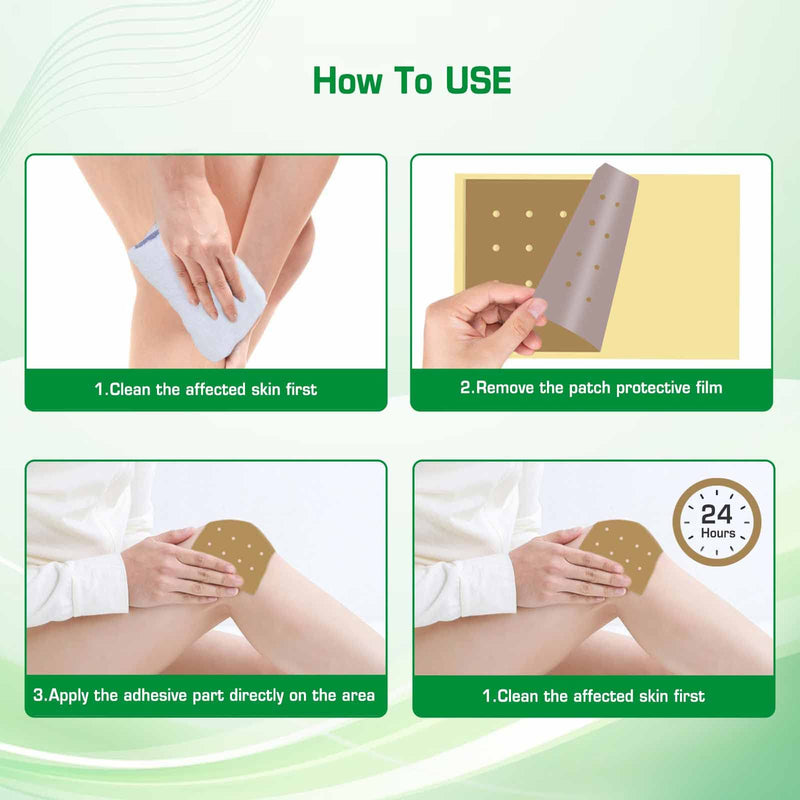 MQFORU Tiger Pain Relief Patches, 50 Count Chinese Pain Relief Plaster Herbal Patches for Knee Back Joint Neck Shoulder Pain Muscle, 24 Hours Long-Lasting Self Adhesive Heat Pads - NewNest Australia