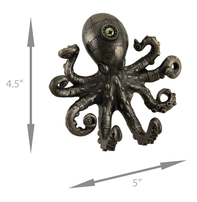 NewNest Australia - Veronese Design Antique Bronze Finish Steampunk Octopus Wall Hook 