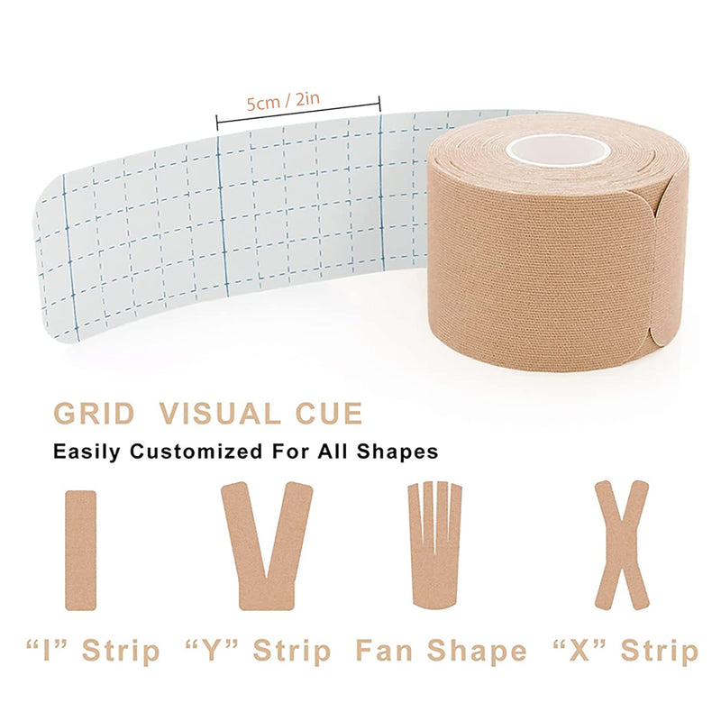 Kreezy Waterproof Athletic Tapes 3 Rolls With 3 Types, Breathable Kinesilogy Tape To Relieve Muscle Pain And Joint Support, Designed With Hypoallergenic Materials - NewNest Australia