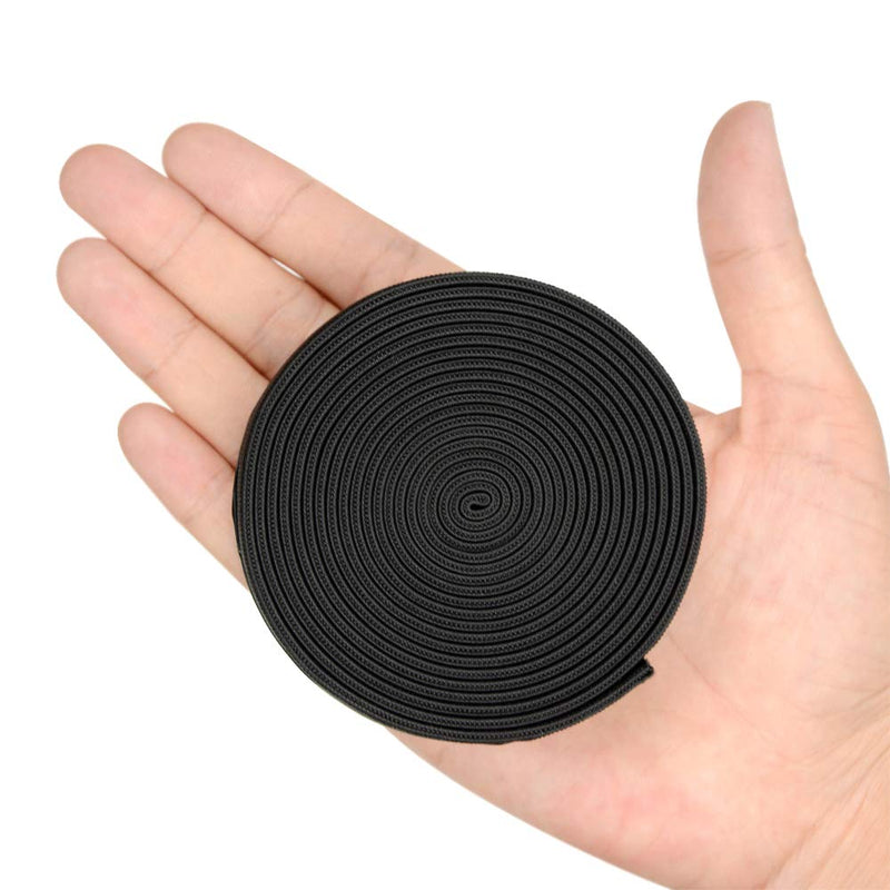 Black Elastic Band for Sewing Elastic Spool High Elasticity Knitting Elastic Band Elastic Sewing Band (0.6 inch X 5.5 Yard) 0.6 inch X 5.5 yard - NewNest Australia