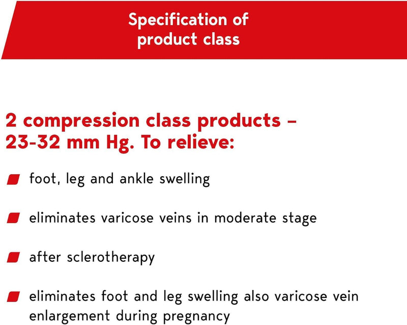 Lauma Medical, 23-32 mmHg Compression Tights Class 2 with Closed Toe, Varicose Veins, Frequent Swelling in Legs, Pain in Calves and Feet Beige XL Size, Long - NewNest Australia