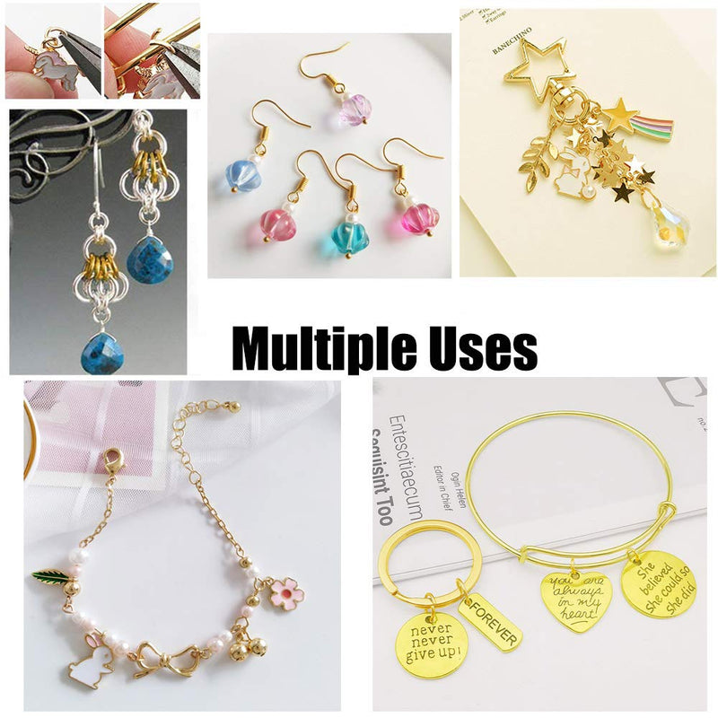 300 pcs Gold Plated Stainless Steel Split Rings Jump Rings Connector Rings for Jewelry Making Necklaces Bracelet Earrings Keychain DIY Craft (13297-Gold, 4mm) - NewNest Australia