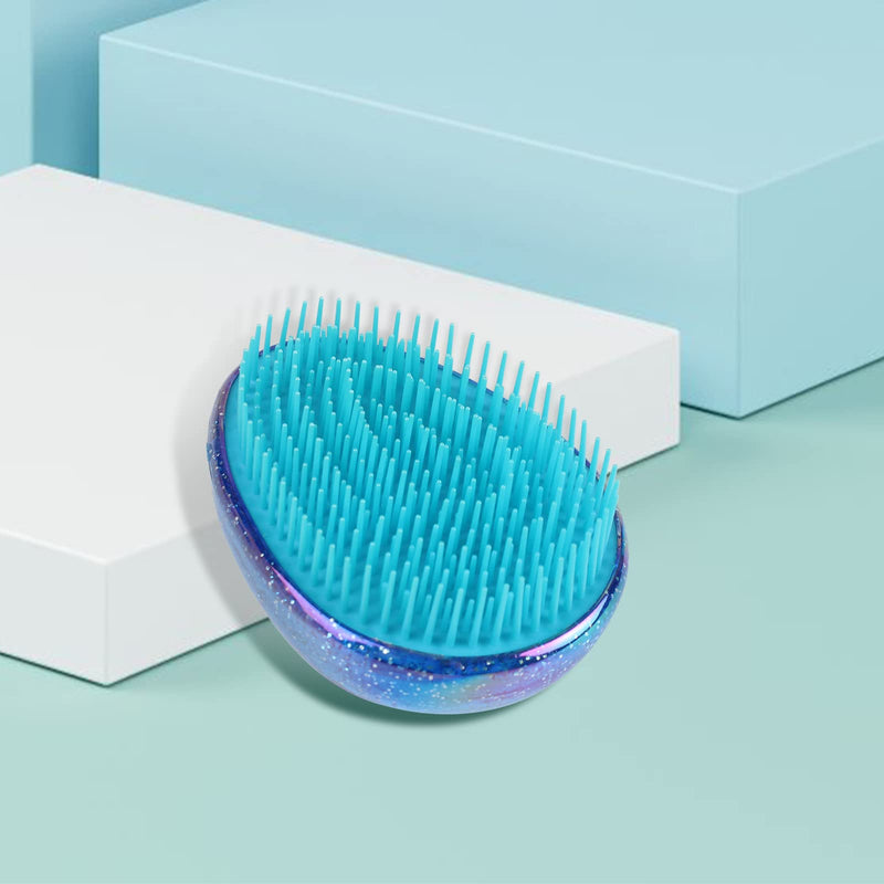 VinBee Wet Detangler Hair Brush, Detangling Hair Extension Brush for Hair Women, Girls and Kids childrens Mini Compact Hair Brush Comb（Starry Sky Blue） - NewNest Australia