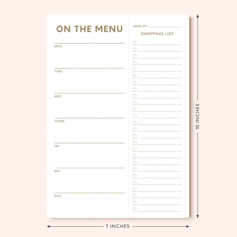 Sweetzer & Orange Gold Meal Planner and Grocery List Magnetic Notepad. 7x10” Meal Planning Pad with Tear Off Shopping List. Plan Weekly Menu Food for Weight Loss or Dinner List for Family! - NewNest Australia
