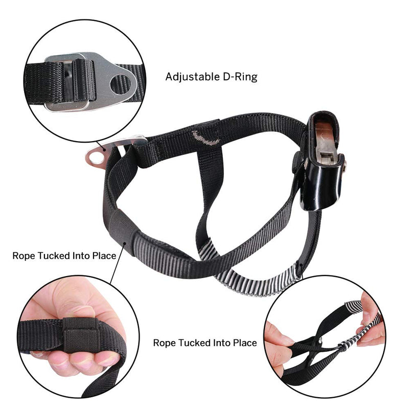 NewDoar Foot Ascender Riser Rock Climbing Mountaineering Equipment Climbing Device Right Black - NewNest Australia