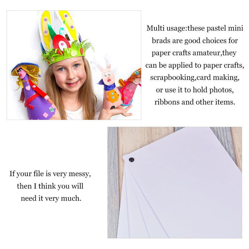 PH PandaHall 1000pcs 5 Colors Mini Brads Fasteners Metal Paper Fasteners Iron Plated Scrapbooking Brads for Crafts Making DIY Mixed 5 Colors(1000 Pcs） - NewNest Australia