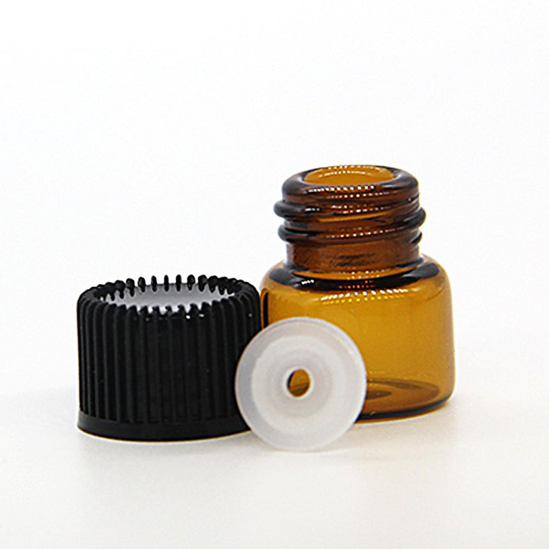 Yizhao Brown Empty Glass Bottles 1 Ml, Sample Glass Bottles With Orifice Reducers For Essential Oil, Aromatherapy, Perfume, Massage, Spa, Fragrances, Chemistry Laboratory - 36 Pieces - NewNest Australia