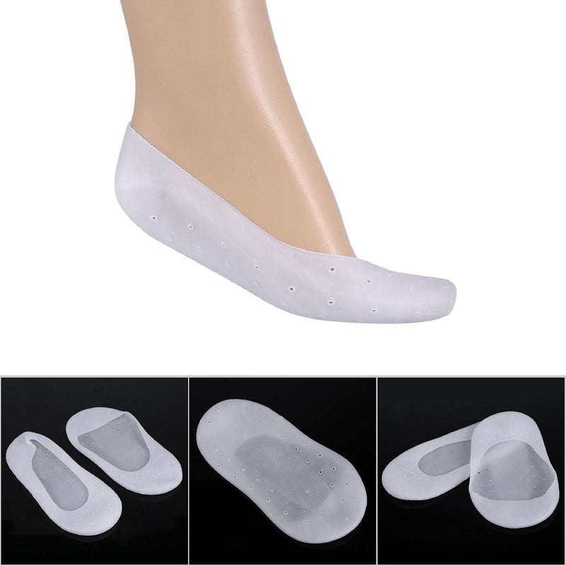 Silicone Moisturizing Socks, 1Pair Soft Gel Socks for Moisturising Feet, Non-slip Silicone Socks for Women Men, Deep Moisturising Full Foot Care Anti-cracks Protective Socks(L) L - NewNest Australia