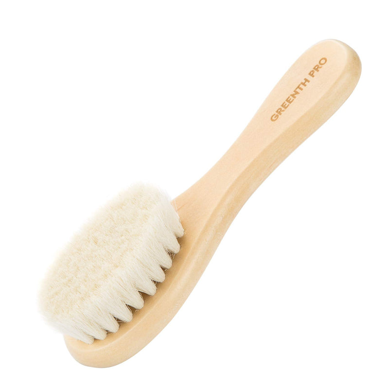 GREENTH PRO Baby Hair Bush and Comb Set -Nature Lotus Wood with Soft Goat Bristle and Pear Wood Comb for Newborns & Toddlers, Ideal for Cradle Cap - NewNest Australia