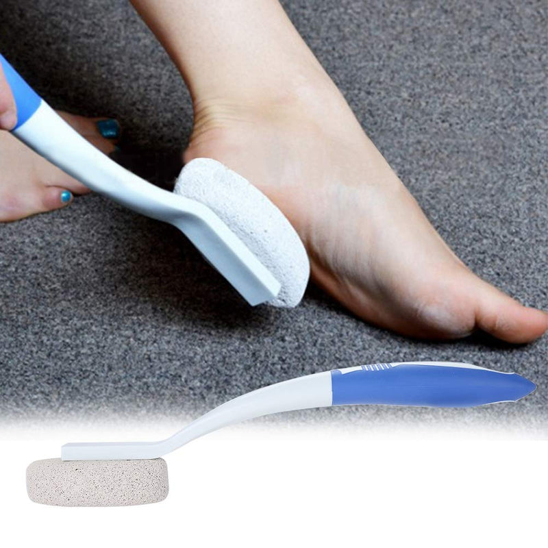 Long Handle Pumice Stone for Feet, Foot Scrubber for Removing Dead Skin and Smoothen Cracked Hard Skin Foot Hard Skin Remover for Home Travel - NewNest Australia