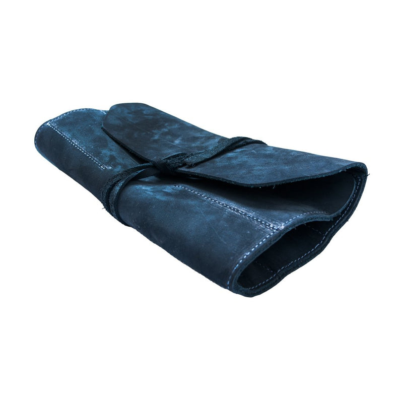 Hide & Drink, Leather Small Tool Roll, Handmade Includes 101 Year Warranty :: Blue Suede - NewNest Australia