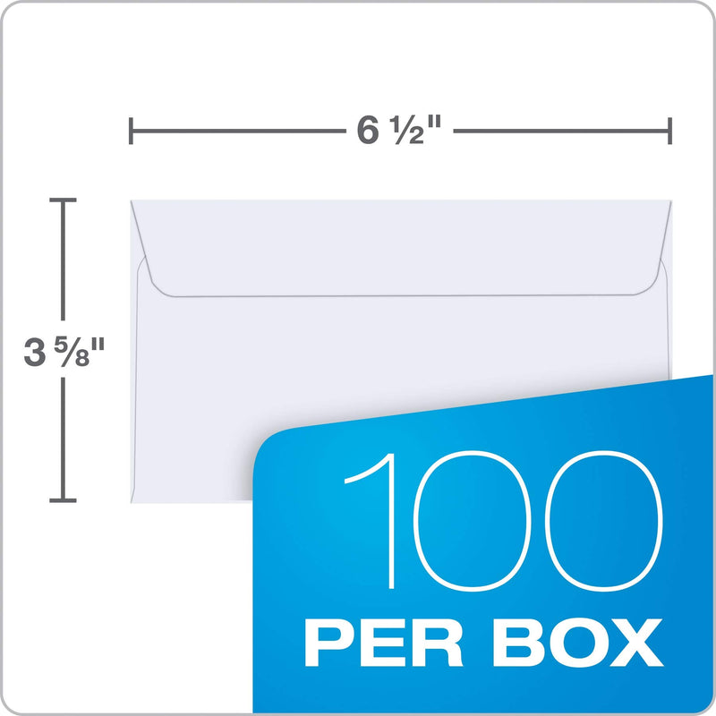 Quality Park #6 3/4 Security-Tinted Envelopes with Peel & Seal, 100-Pack, White – QUA10417 1 - NewNest Australia