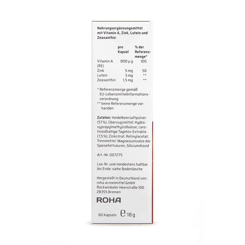 SANHELIOS Augenwohl Vitamin A plus Lutein capsules 60 pcs - NewNest Australia