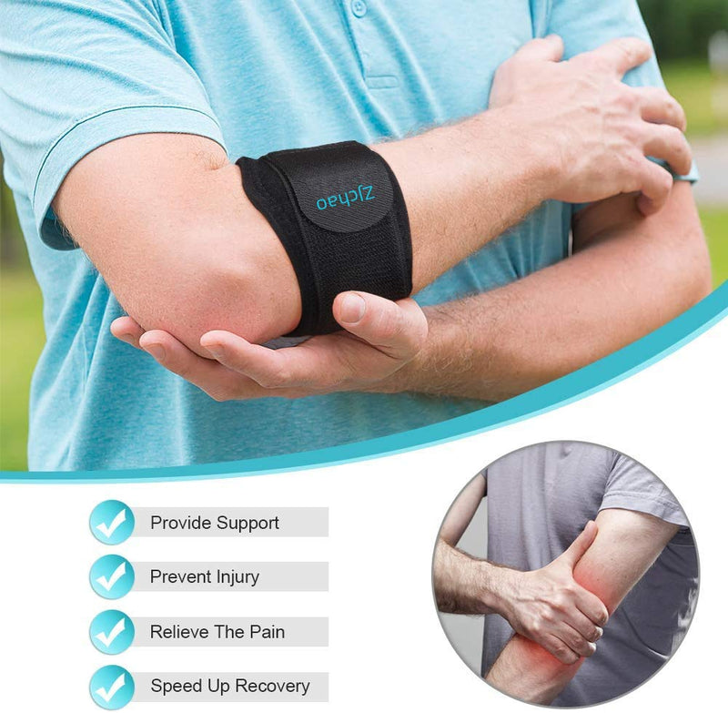 Zjchao Elbow Bandage Tennis Elbow Bandage Tennis Elbow Bandage Elbow Pads Volleyball With Extended Elastic Belt For Sprained Elbows, Arthritis, Tennis, Relieve Pain - NewNest Australia