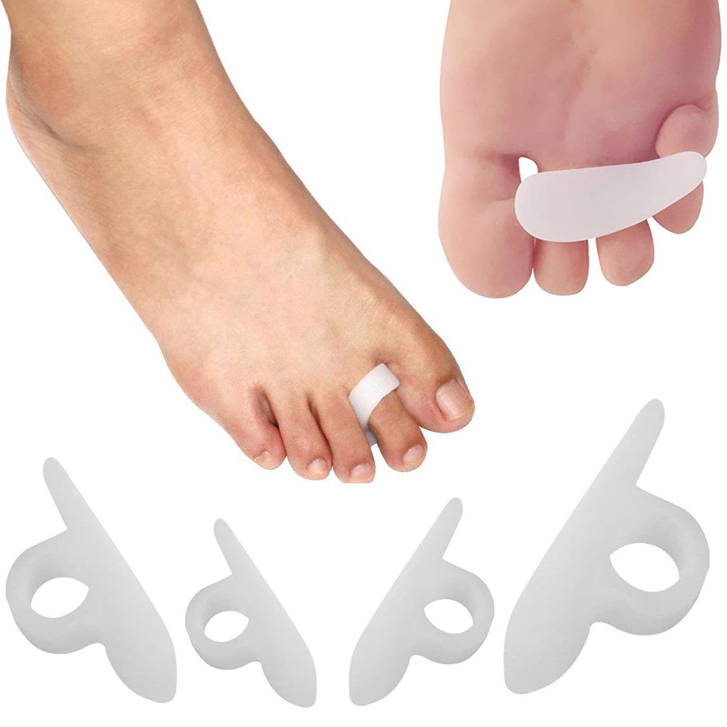 PEDIMEND™ Single Loop Silicone Gel Toe Separators for Claw Toes - Hammer Toe Straightener - Toe Separator for Overlapping Toes - Reduces Toe & Foot Discomfort - Unisex - Foot Care (Two Pairs) Two Pairs - NewNest Australia