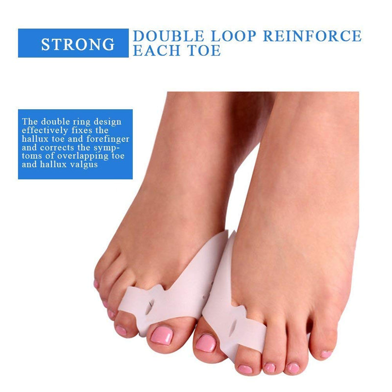 Pair of Best Gel Toe Separators Protector By Pedimend, Separation of Three-hole Toe Orthosis for Dancers,Yogis & Athletes,Treatment for Bunions Relief, Hammer Toe, Hallux Valgus - NewNest Australia