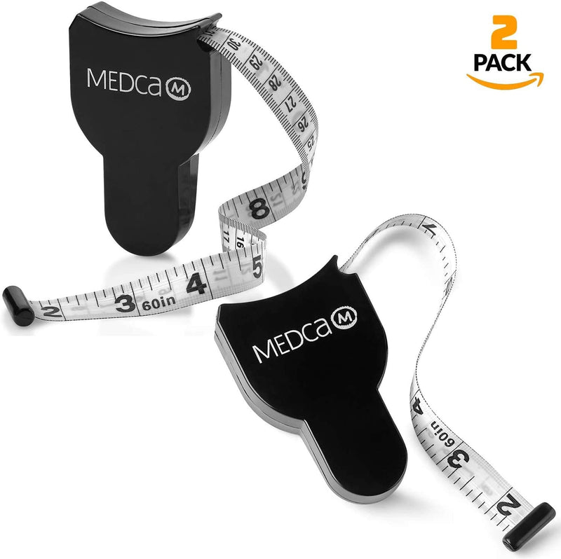 Body Tape Measure - (2 Pack) Measuring Tapes for Body and Fat Weight Monitors, (Inches & cm) Retractable Tape Measure Ruler for Accurate Body Fat Calculator Helps Calculate Fitness Body Measurements - NewNest Australia