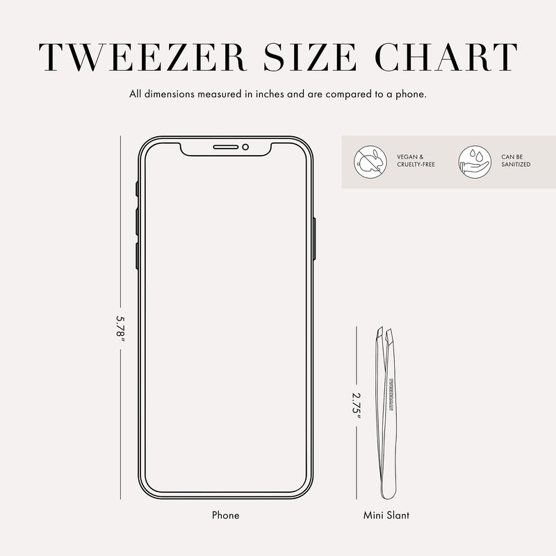 TWEEZERMAN tweezers mini version with hand-filed beveled tip for eyebrow plucking, Granite Sky - NewNest Australia