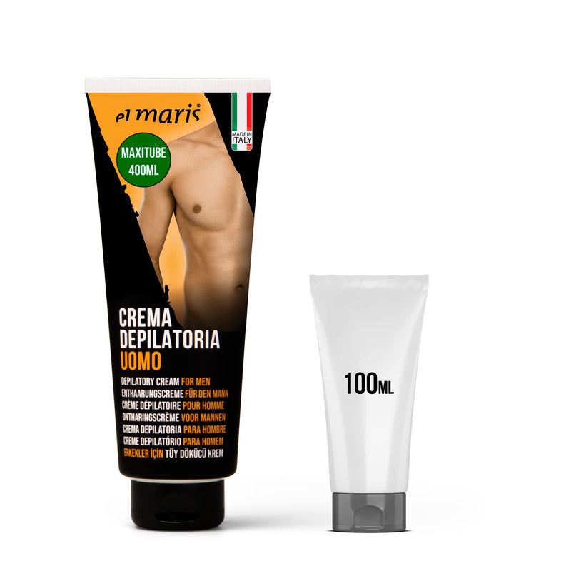 Elmaris - Hair Removal For Men: Intimate Areas And Body - Xxl Format 400 Ml - Ultra-Fast, Safe - Gentle With Shea Butter And Bisabolol - Hair Removal Cream, 1 - NewNest Australia