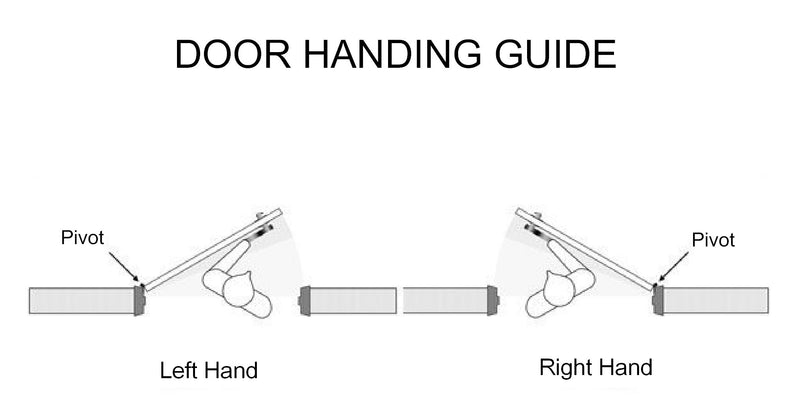 US Aluminum Style Storefront Door Pivot Hinge Set in Aluminum Finish - Choose Handing (Right Hand) Right Hand - NewNest Australia
