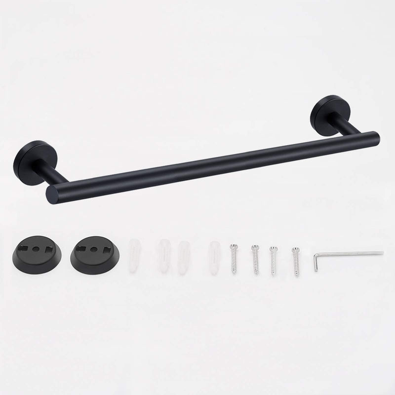 Nolimas Matte Black Bath Towel Bar Single Bars Towel Rack Rod Classic Wall Mounted SUS304 Stainless Steel Bathroom Towel Holder Toilet Kitchen Towel Shelf Single Layer,18 inches 18inches - NewNest Australia