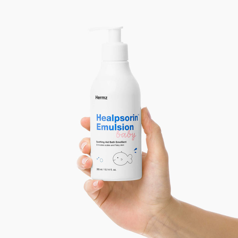 Healpsorin Baby Eczema & Cradle Cap Emulsion Treatment: Calendula, Comfrey Root, Sweet Almond & Watermelon - Gentle Baby Bath Emulsion Fights Bacteria & Restores Moisture Barrier - NewNest Australia