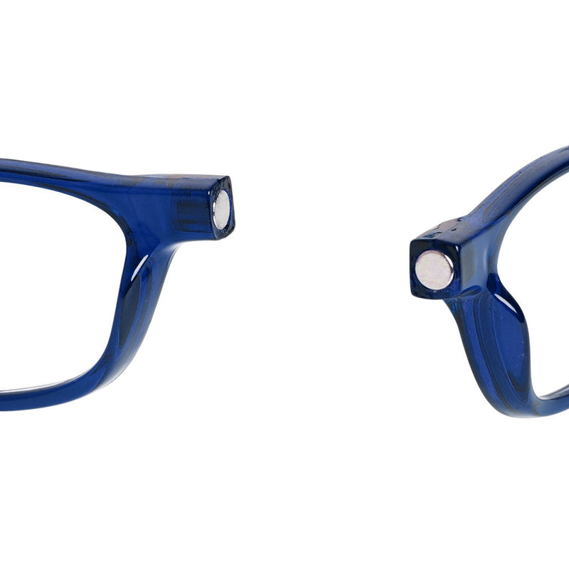 TBOC Reading Glasses Reading Aid for Men and Women - Diopter +2.50 Blue Frame Glasses with Strength Foldable Adjustable Trend Woman Man Senior Magnetic Closure Clip Presbyopia Presbyopia +2.50 Diopter (Pack of 1) - NewNest Australia